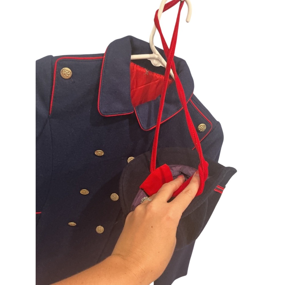Vintage Rothschild Girls Peacoat Wool Coat 6 Sailor Navy Blue Military Classic - Picture 12 of 13